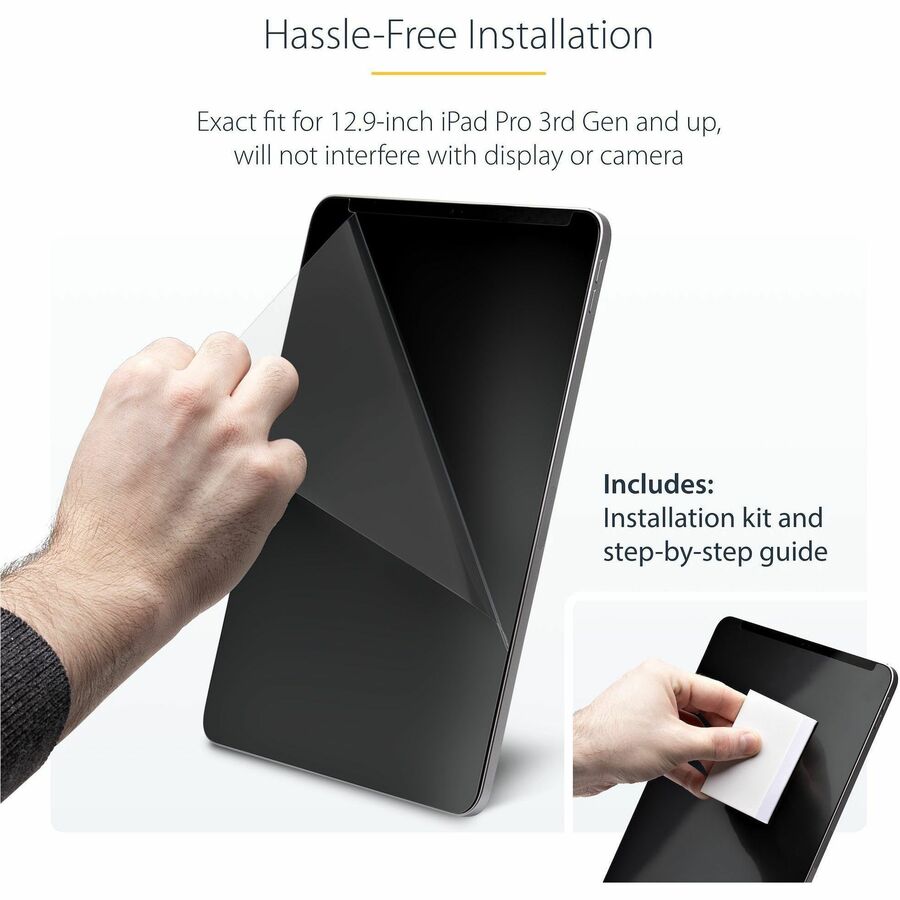 StarTech.com 4-Way Privacy Screen For 12.9-inch iPad Pro, 3rd Gen and Up, Portrait/Landscape, Touch-Enabled, +/- 30 Deg. View, Anti-Glare