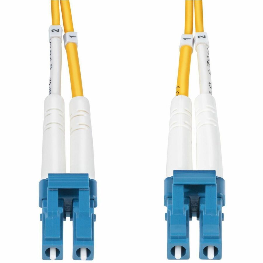 StarTech.com 15m (49.2ft) LC to LC (UPC) OS2 Single Mode Duplex Fiber Optic Cable, 9/125, 100G, Low Insertion Loss, LSZH Fiber Jumper Cord
