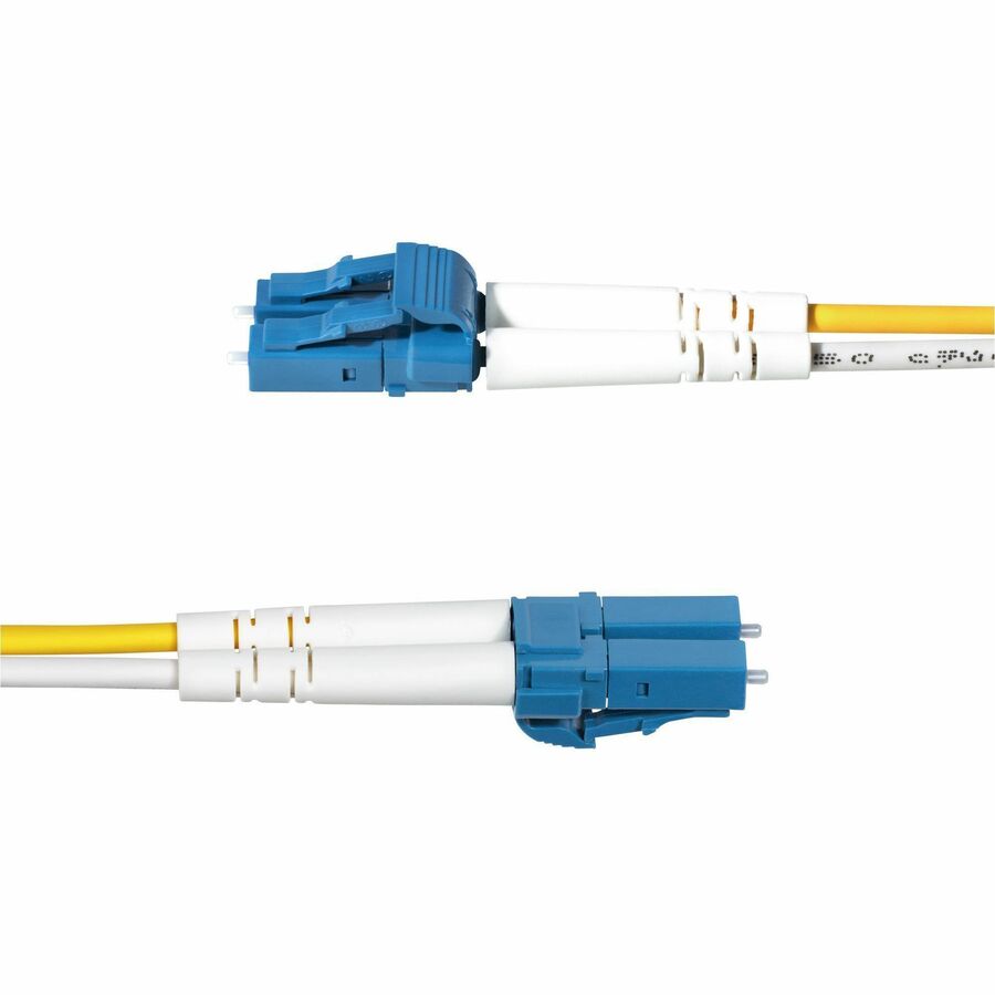 StarTech.com 5m (16.4ft) LC to LC (UPC) OS2 Single Mode Duplex Fiber Optic Cable, 9/125, 100G, Low Insertion Loss, LSZH Fiber Jumper Cord