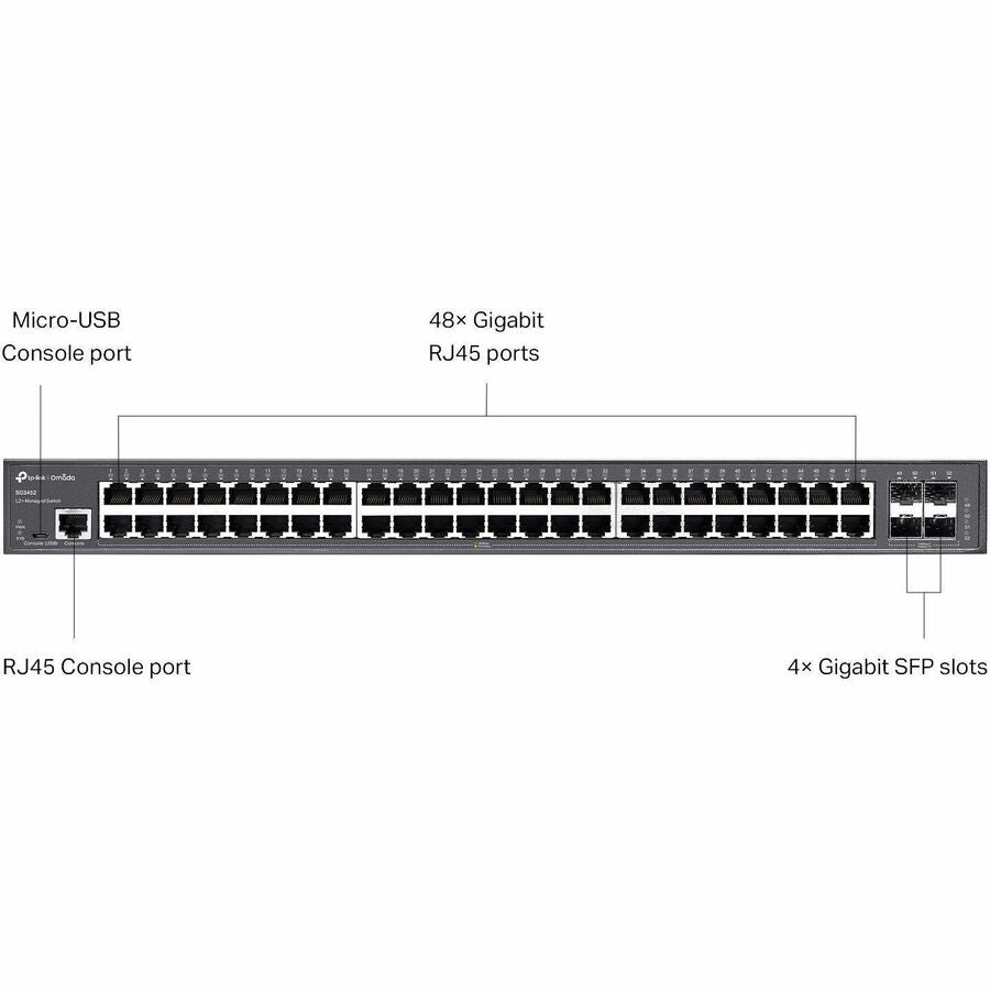 TP-Link Omada 48-Port Gigabit L2+ Managed Switch with 4 SFP Slots
