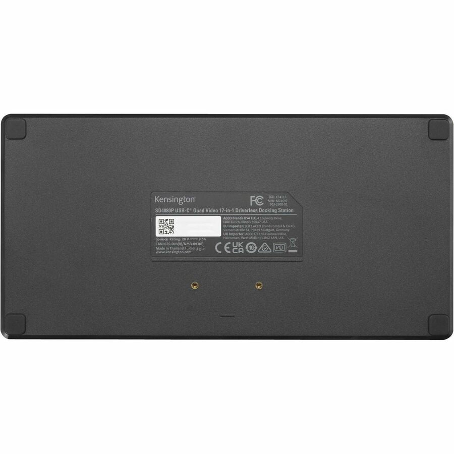 Kensington SD4880P USB-C 10Gbps Quad Video 17-in-1 Driverless Dock