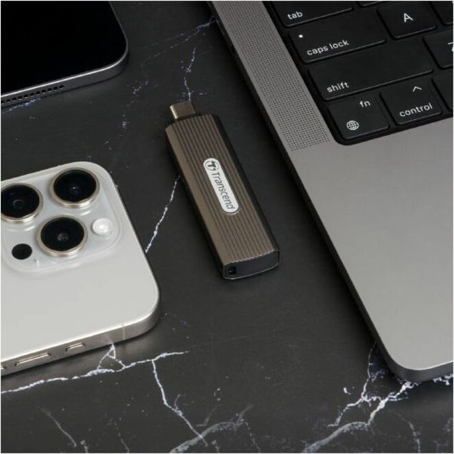 Transcend ESD330C 512 GB Portable Solid State Drive - External - Dark Grayish Brown