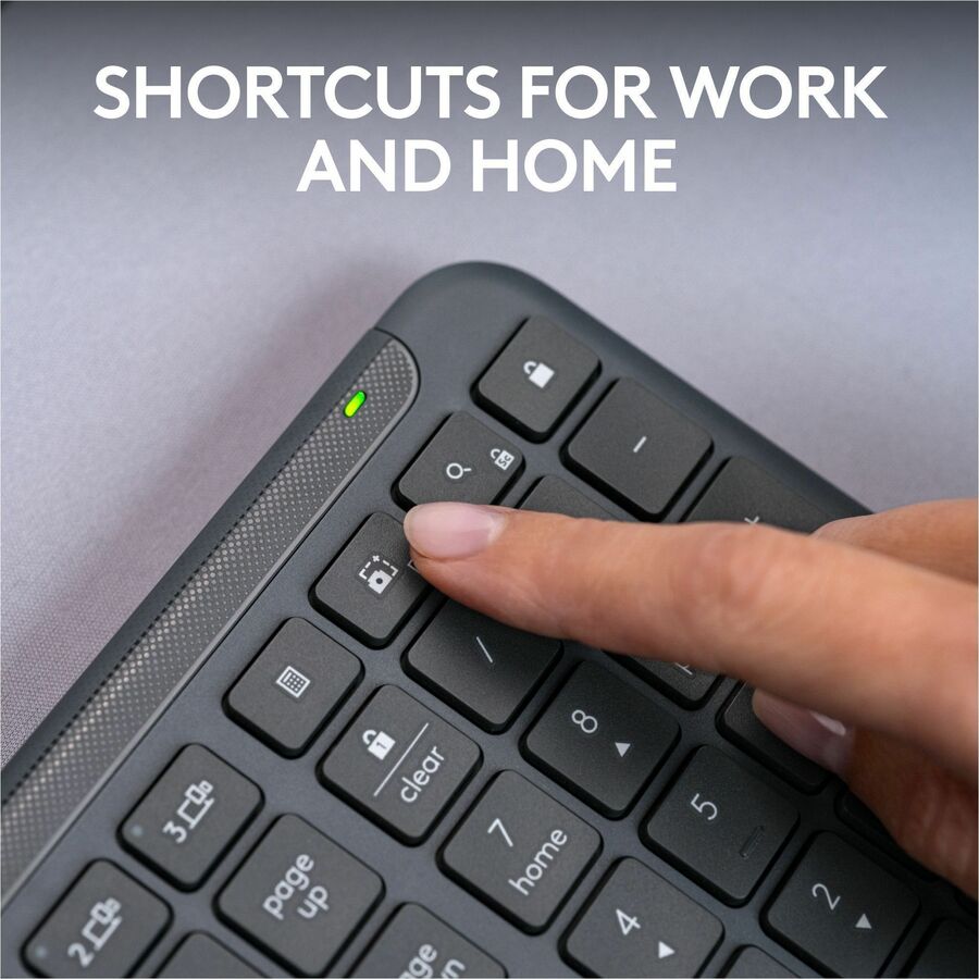 Logitech Signature Slim K950 Wireless Keyboard, Sleek Design, Quiet Typing, Bluetooth, Multi-OS, Graphite