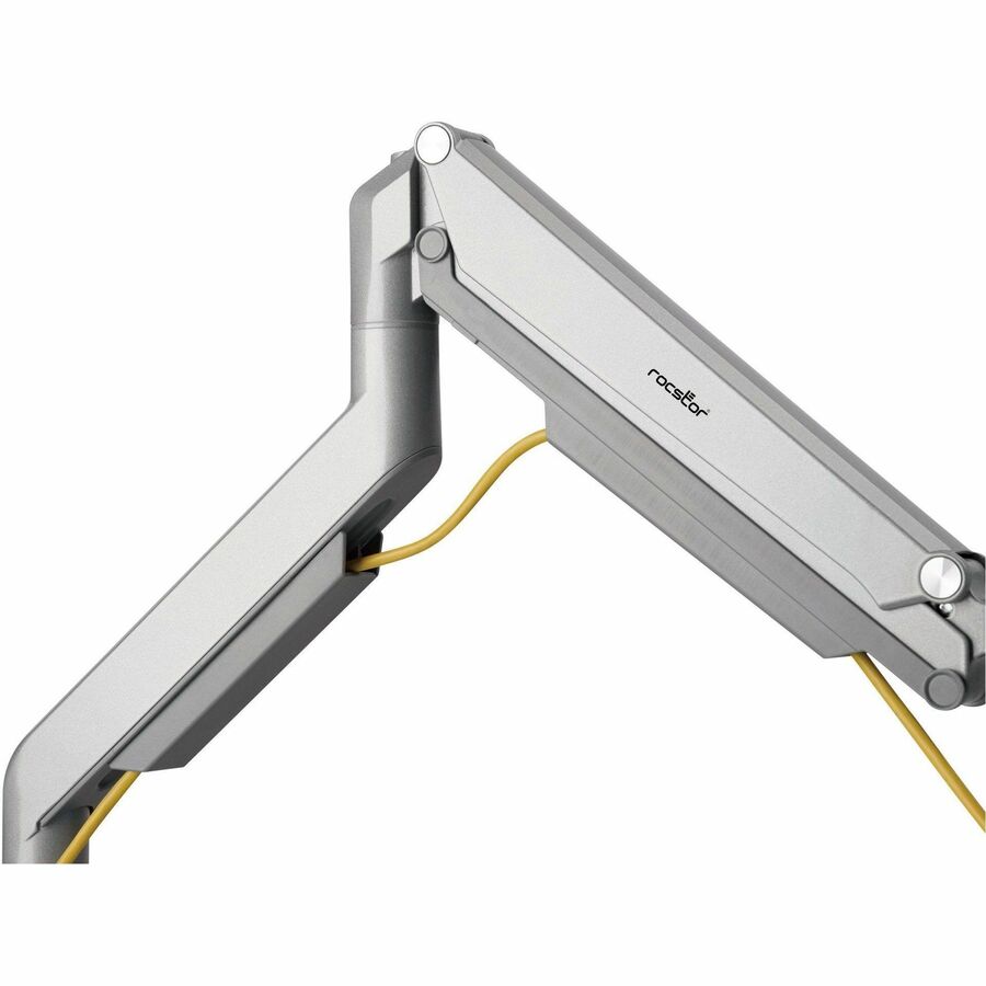 Rocstor ErgoReach Y10N020-S1 Mounting Arm for Flat Panel Display, Curved Screen Display, Monitor - Silver - Landscape/Portrait