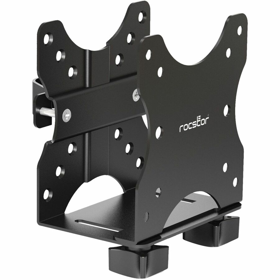 Rocstor Premium Y10N024-B1 Mounting Bracket for Mac mini, Thin Client, Mini PC, Docking Station, Monitor, USB Hub, CPU, Switch - Black
