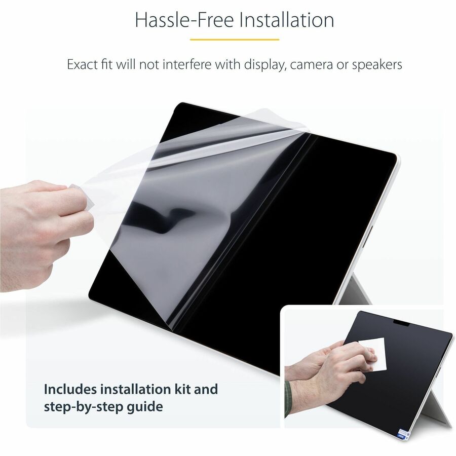 StarTech.com 4-Way Privacy Screen For 13-inch Surface Pro 8/9/X Laptop, For Portrait/Landscape, Touch-Enabled, +/- 30 Deg. View, Matte