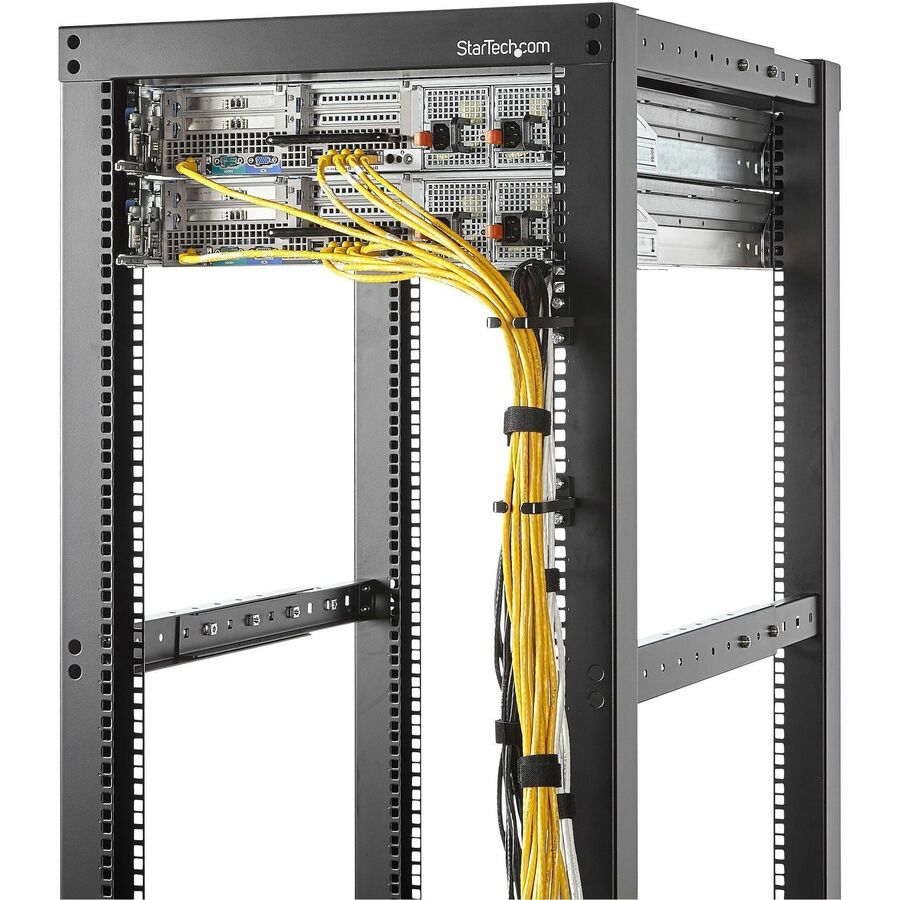 StarTech.com 5-Pack 1U Vertical Cable Management D-Ring Hooks, Server Rack Cable Management, Cable Manager, Network Rack Wire Organizers