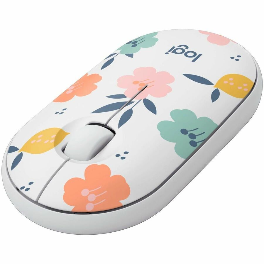Logitech M340 Wireless Mouse with Limited Edition Prints, USB Receiver and Silent Clicks, Portable Wireless Mouse for Laptop, PC, Windows, Chrome, Surface, Floral Bouquet