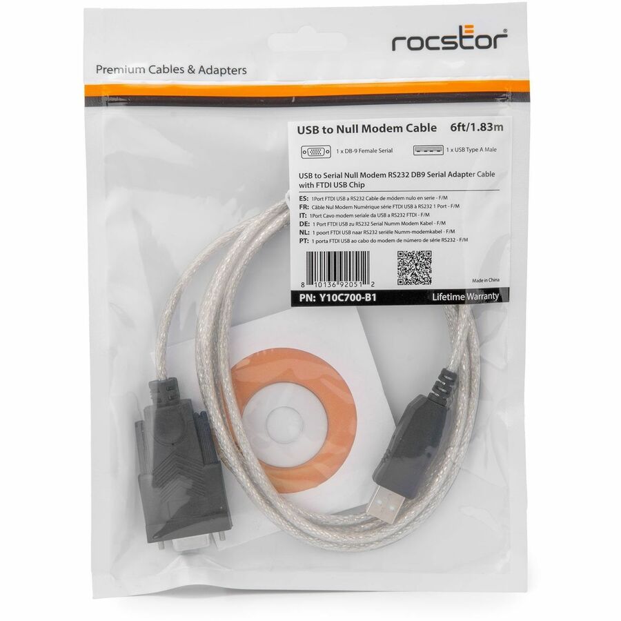 USB TO SERIAL NULL MODEM 6FT