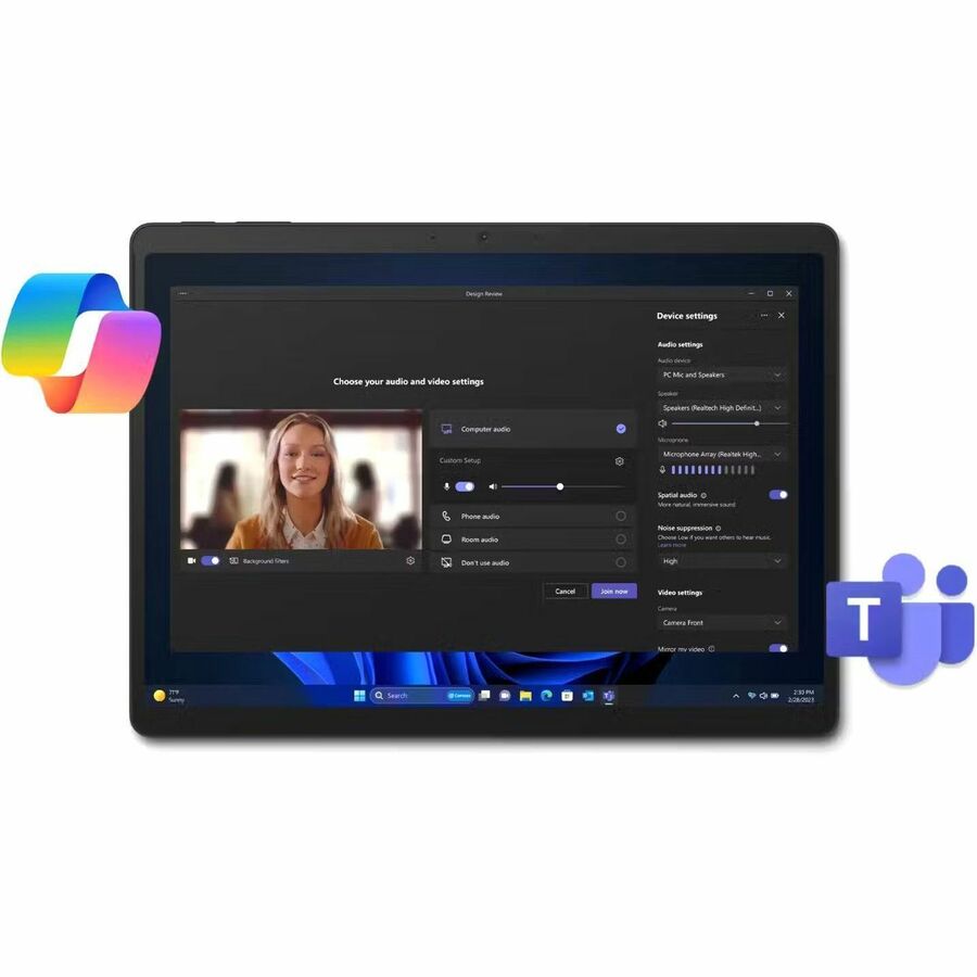 Microsoft Surface Pro 10 Tablet - 13" - vPro Technology - 16 GB - 512 GB SSD - Windows 11 Pro - Black - TAA Compliant