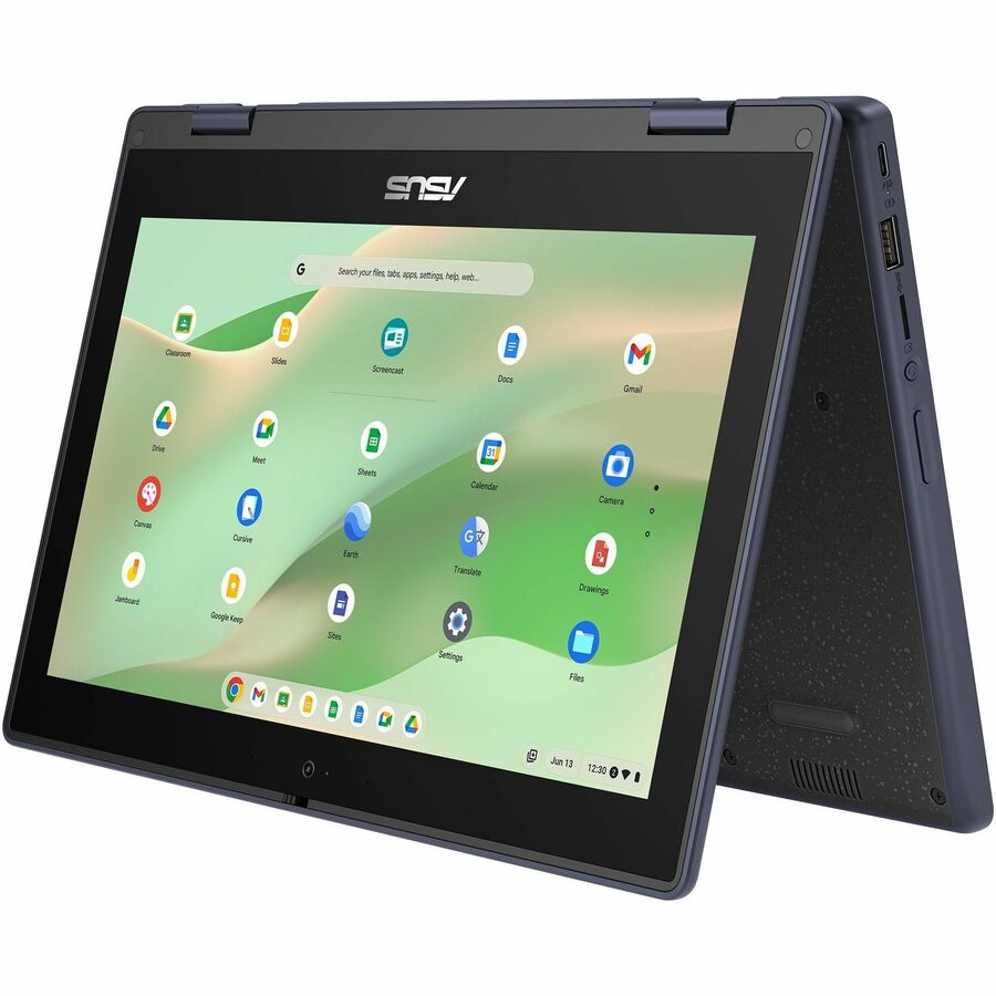 Asus Chromebook CR11 Flip CR11 CR1104FGA-YZ84T 11.6" Touchscreen Rugged Convertible 2 in 1 Chromebook - HD - Intel N-Series N100 - 8 GB - 64 GB Flash Memory - Mineral Gray