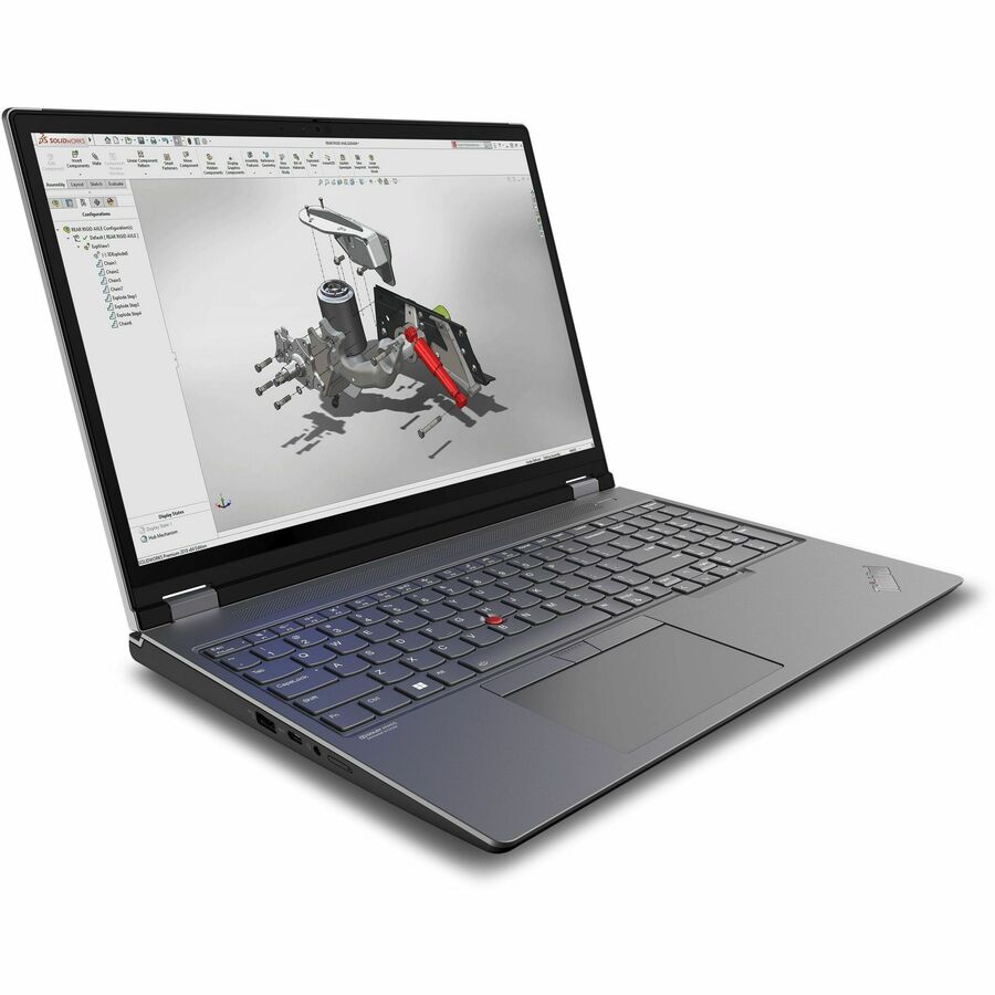 Lenovo ThinkPad P16 Gen 2 21FA0055US 16" Mobile Workstation - WQXGA - Intel Core i7 14th Gen i7-14700HX - 32 GB - 1 TB SSD - English Keyboard - Villi Black, Storm Gray