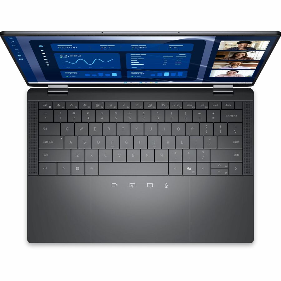 Dell Latitude 9000 9450 14" Touchscreen Convertible 2 in 1 Notebook - QHD+ - Intel Core Ultra 7 165U - vPro Technology - Intel Evo Platform - 16 GB - 512 GB SSD - English (US) Keyboard - Magnetite