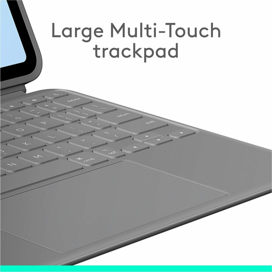 Logitech Combo Touch iPad Air 11-inch (M2), iPad Air (4th & 5th gen - 2020, 2022) Keyboard Case - Detachable backlit keyboard with kickstand - Oxford Grey