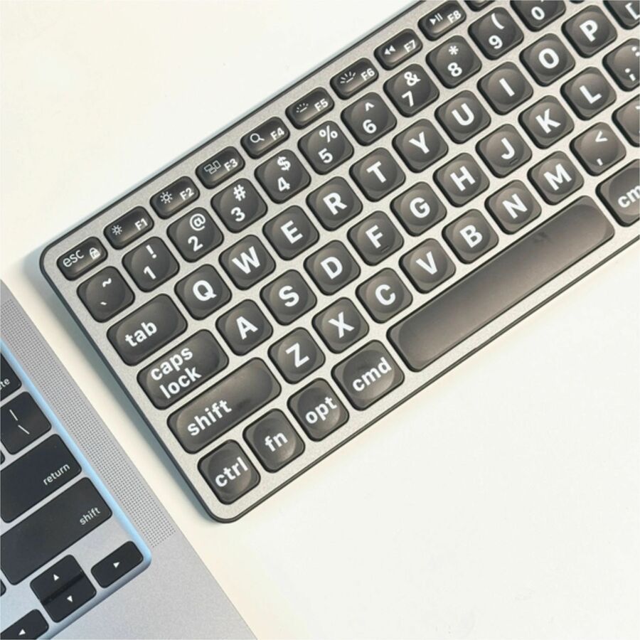 Macally Backlit Large Print Keyboard For Mac with Dual USB A / C