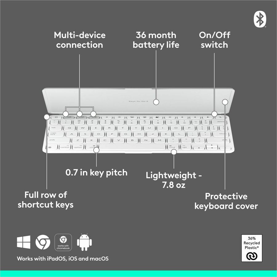 KEYS-TO-GO Keyboard Apple Grey