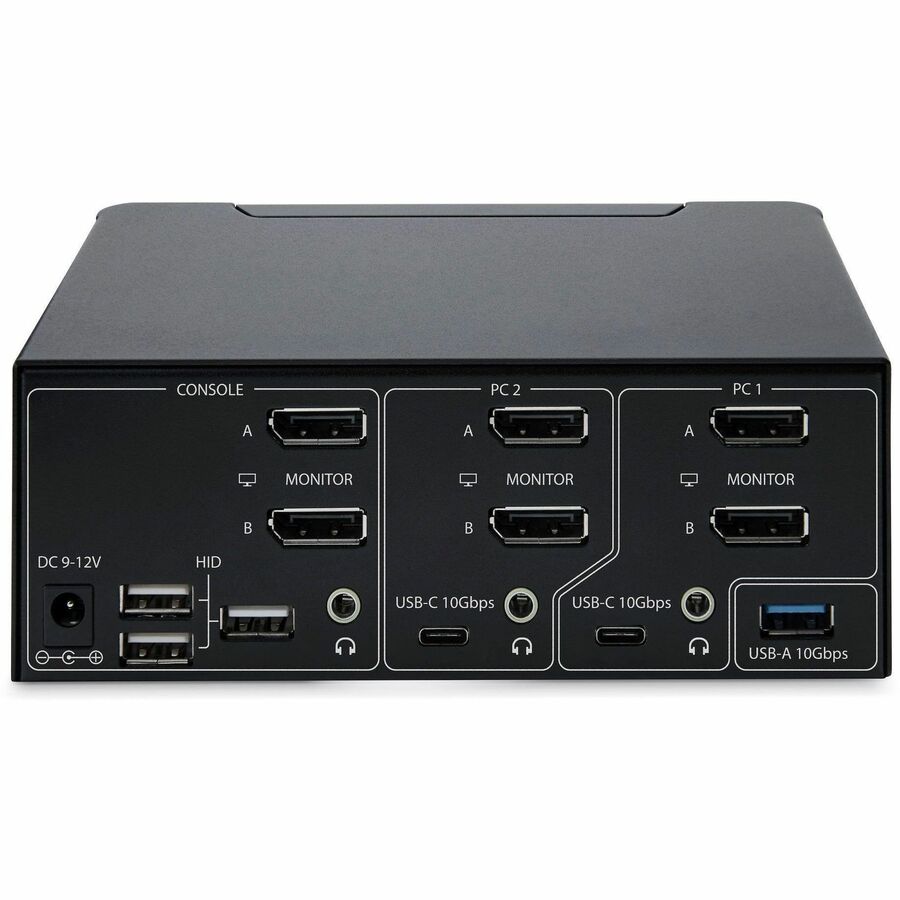 StarTech.com 2-Port Dual-Monitor DisplayPort 1.4 KVM Switch, 8K 60Hz / 4K 144Hz, 2x USB 10Gbps Ports, Hotkey Switching, TAA Compliant