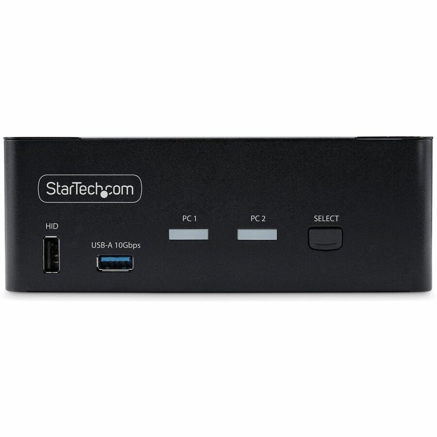 StarTech.com 2-Port Dual-Monitor DisplayPort 1.4 KVM Switch, 8K 60Hz / 4K 144Hz, 2x USB 10Gbps Ports, Hotkey Switching, TAA Compliant