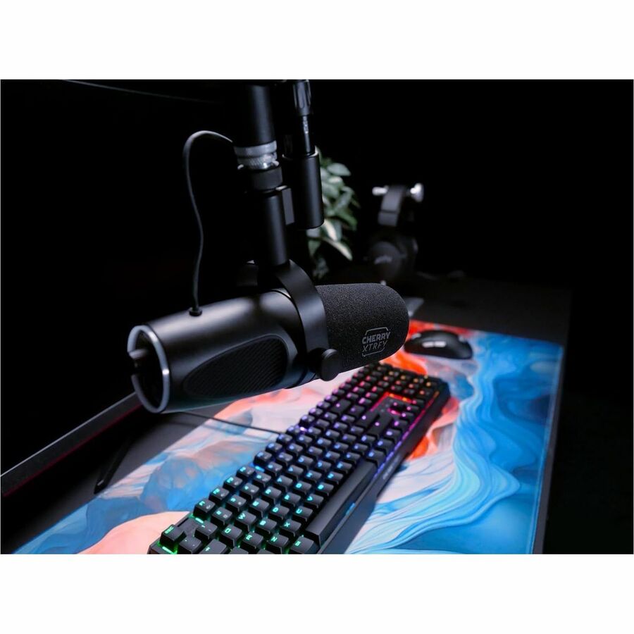 XTRFY Ngale X CX-NGALE-X-RGB-BLACK Wired Dynamic Microphone for Recording, Live Streaming, Monitoring, Studio, Gaming, Podcasting - Black
