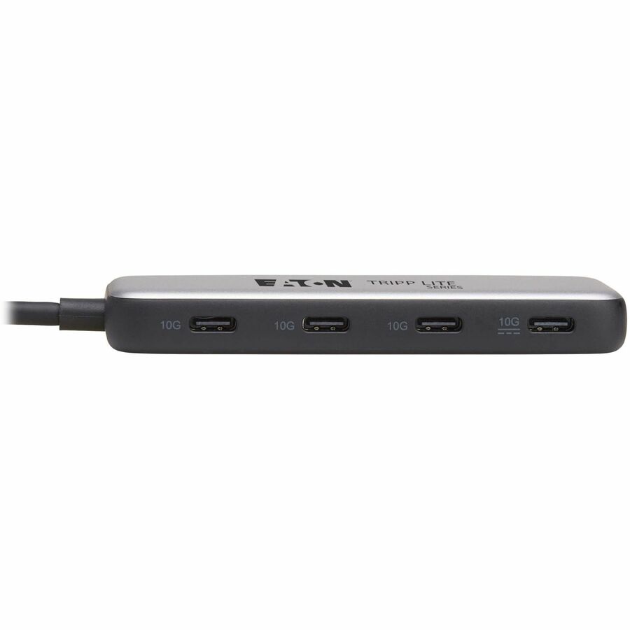 Eaton Tripp Lite Series 4-Port USB-C Hub, USB 3.2 Gen 2 (10 Gbps), 4x USB-C Ports, 100W PD Charging, Thunderbolt 3 Compatible, Gray