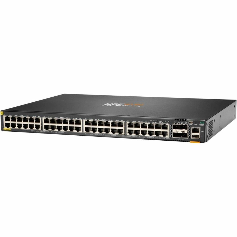 Aruba Networking 6300F 48p 10M/100M/1G Class4 PoE 4p SFP56 50G TAA Switch
