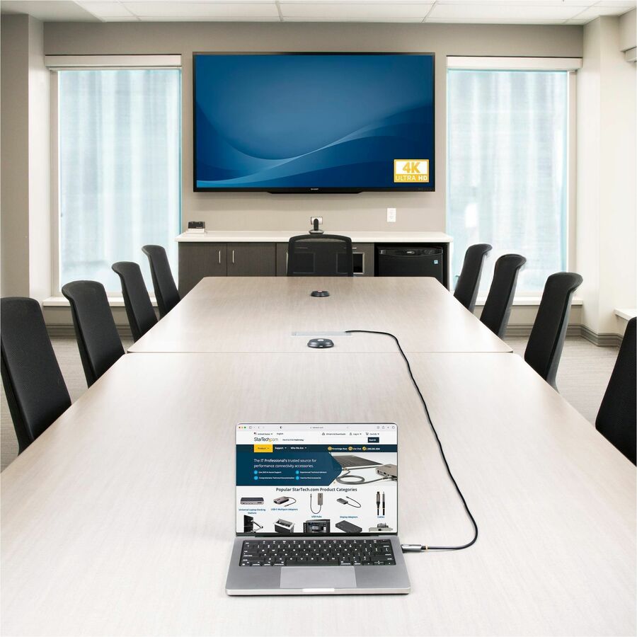 StarTech.com 30ft (9.15m) USB-C to HDMI 2.0 Active Optical Cable (AOC), 4K 60Hz, USB Type-C to HDMI Adapter Cable, CL3 Rated