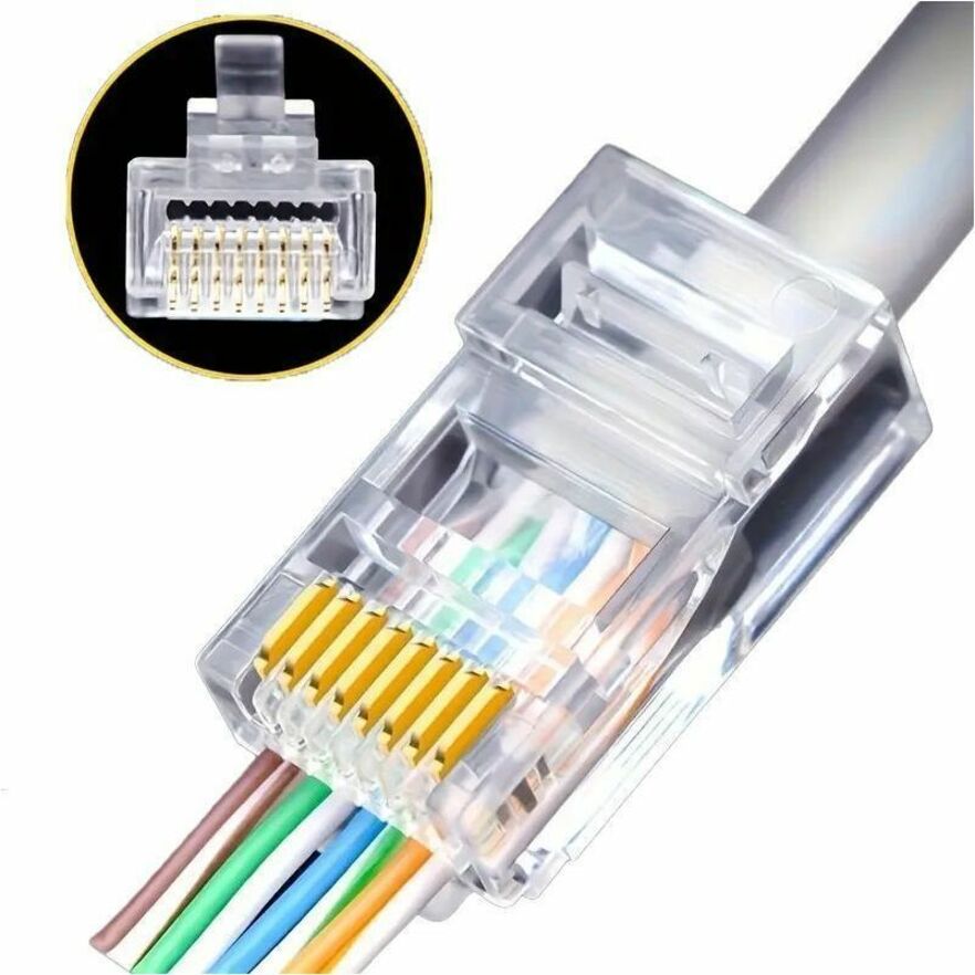 100PK CAT6A RJ45 MODULAR PLUG