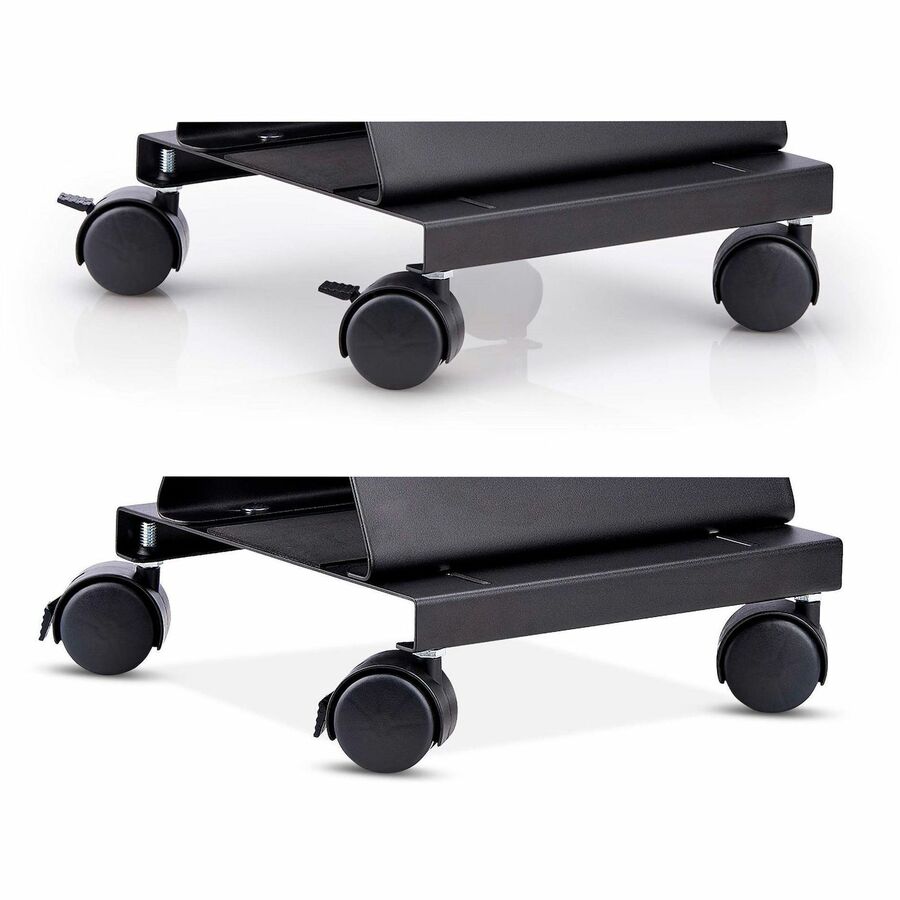 StarTech.com Computer Tower Cart, Rolling CPU Caddy on Wheels, Max 46.3lb/21kg, Adjustable PC Case Mount, Floor Stand Dolly, Steel, TAA