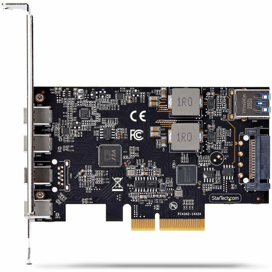 StarTech.com 5-Port USB PCIe Card, USB 3.2 10Gbps, PCI Express Card with 4x USB-C Ports, 1x USB-A Internal Port