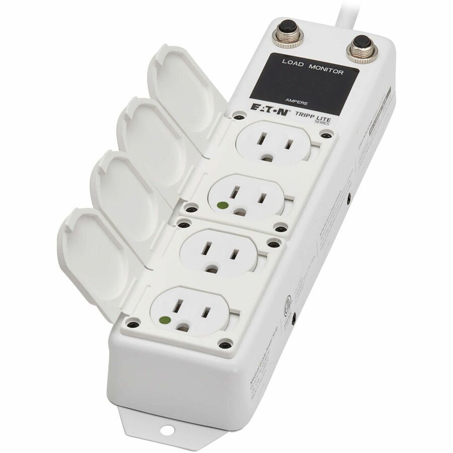 Eaton Tripp Lite Series Safe-IT UL 1363A Medical-Grade Power Strip for Patient Care Vicinities, 4 Hospital-Grade Outlets, Load Monitor, Safety Covers, Antimicrobial, 2 ft. (0.6 m) Cord