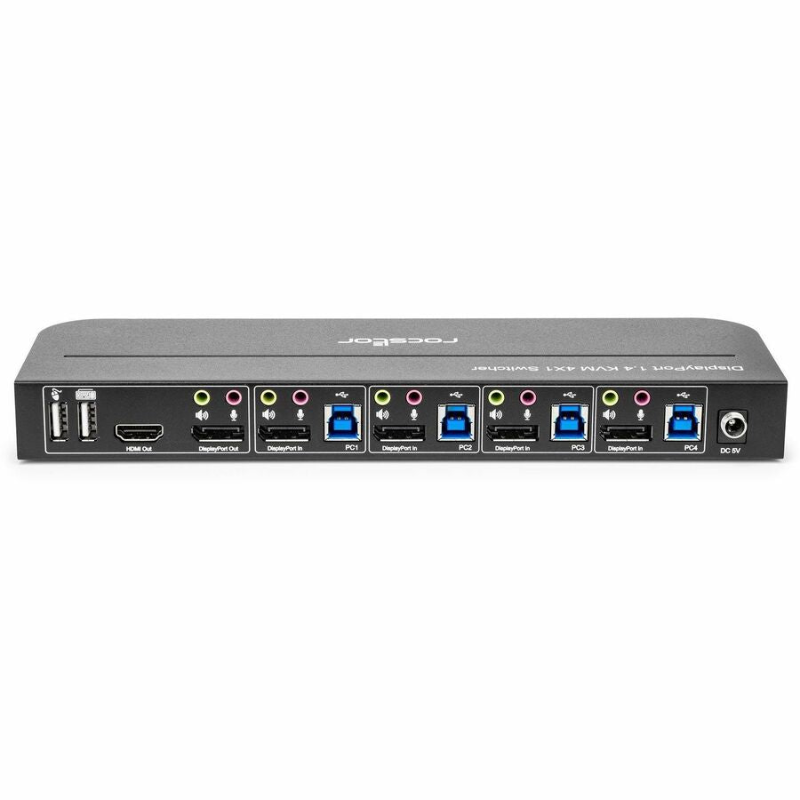 Rocstor SolidKVM SK04 DisplayPort 1.4 and USB 3.0 41 KVM Switch