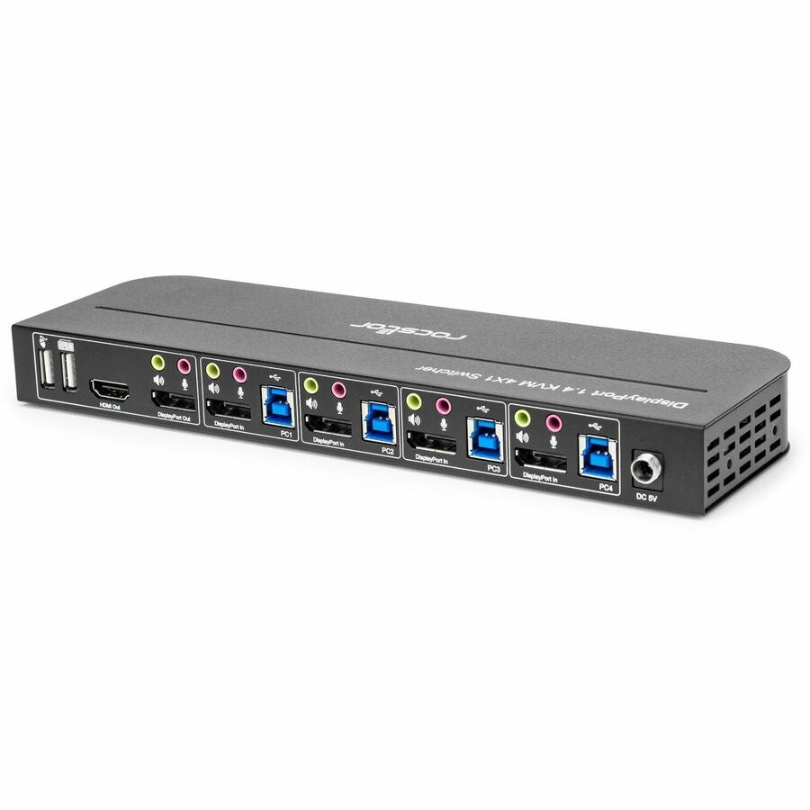 Rocstor SolidKVM SK04 DisplayPort 1.4 and USB 3.0 41 KVM Switch