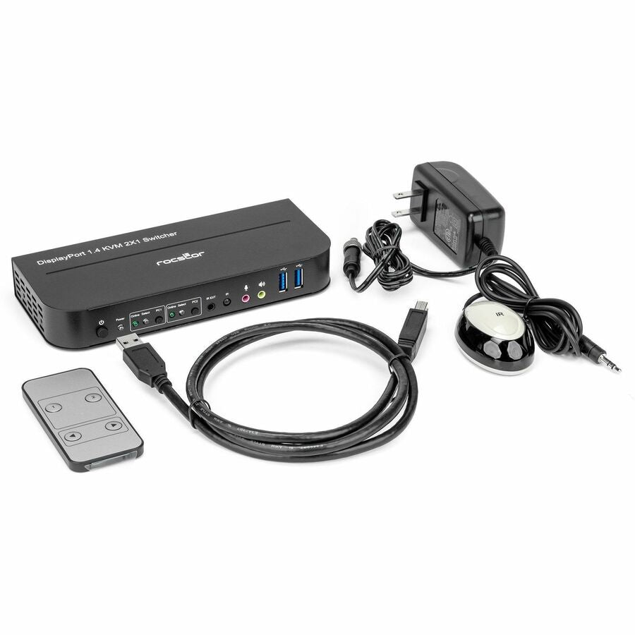 Rocstor Solid KVM SK05 DisplayPort 1.4 and USB 3.0 21 KVM Switch
