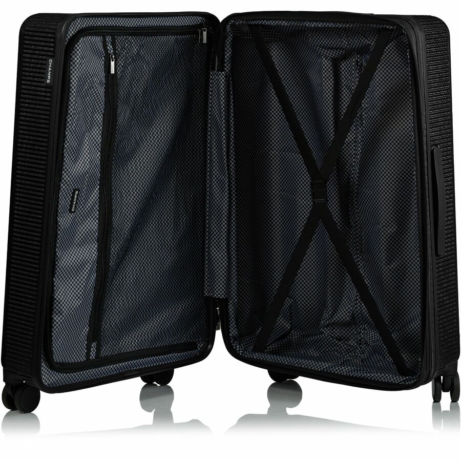 CHAMPS Iconic Collection - 3-piece Hardside Luggage set - Black