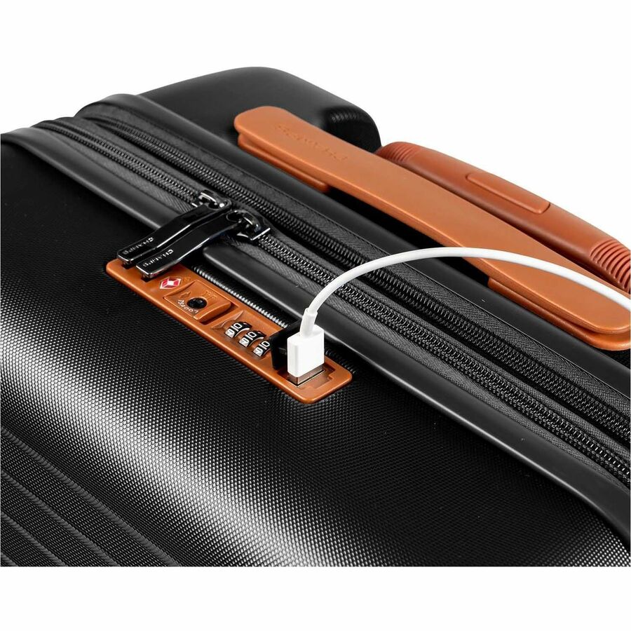 CHAMPS Vintage II Collection - 3-piece Hardside Luggage set - Black