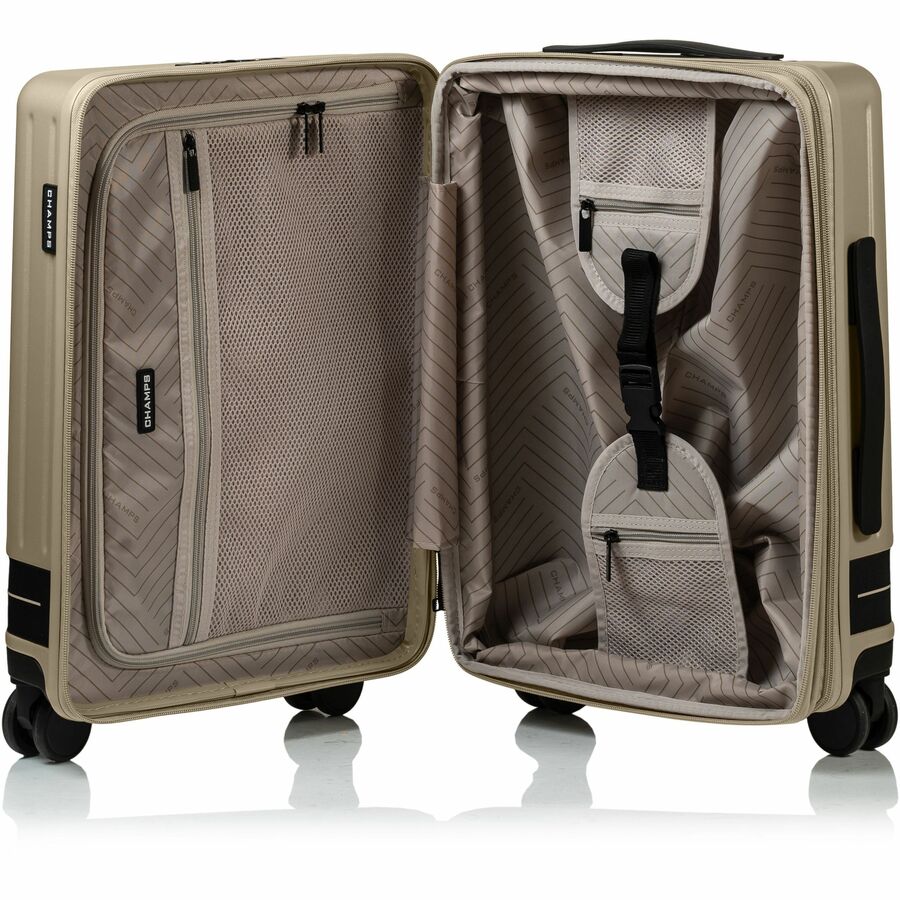 CHAMPS Fresh II Collection - 3-piece Hardside Luggage set - Sand