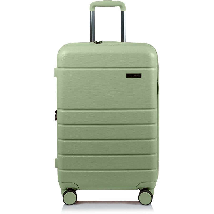 CHAMPS Linen Collection - 3-piece Hardside Luggage set - Green