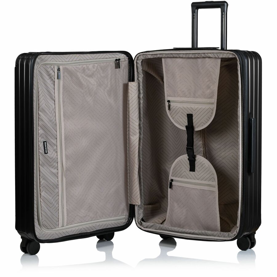 CHAMPS Element Collection - 3-piece Hardside Luggage set - Black