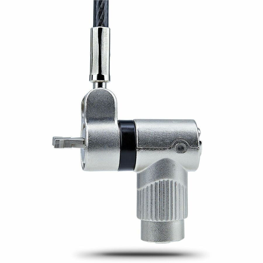 StarTech.com 3-in-1 Universal Laptop Lock 6.6ft, Master Keyed Locking Cable, Security Cable, Compatible w/Noble Wedge®/Nano/K-Slot