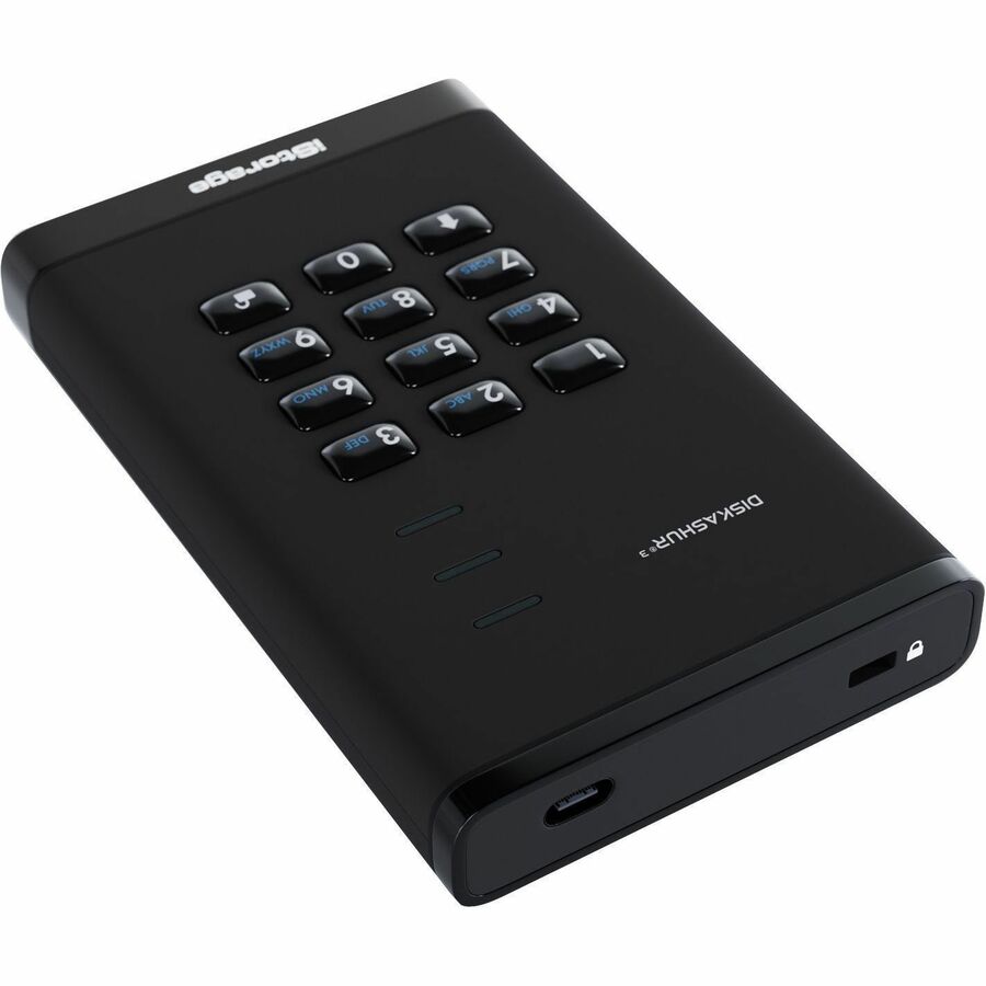 iStorage diskAshur3 1 TB Portable Solid State Drive | Black | Incorporated Common Criteria EAL 5+ | PIN protected | AES 256-bit Full Disk Hardware Encryption | Dust/Water Resistant | TAA Compliant