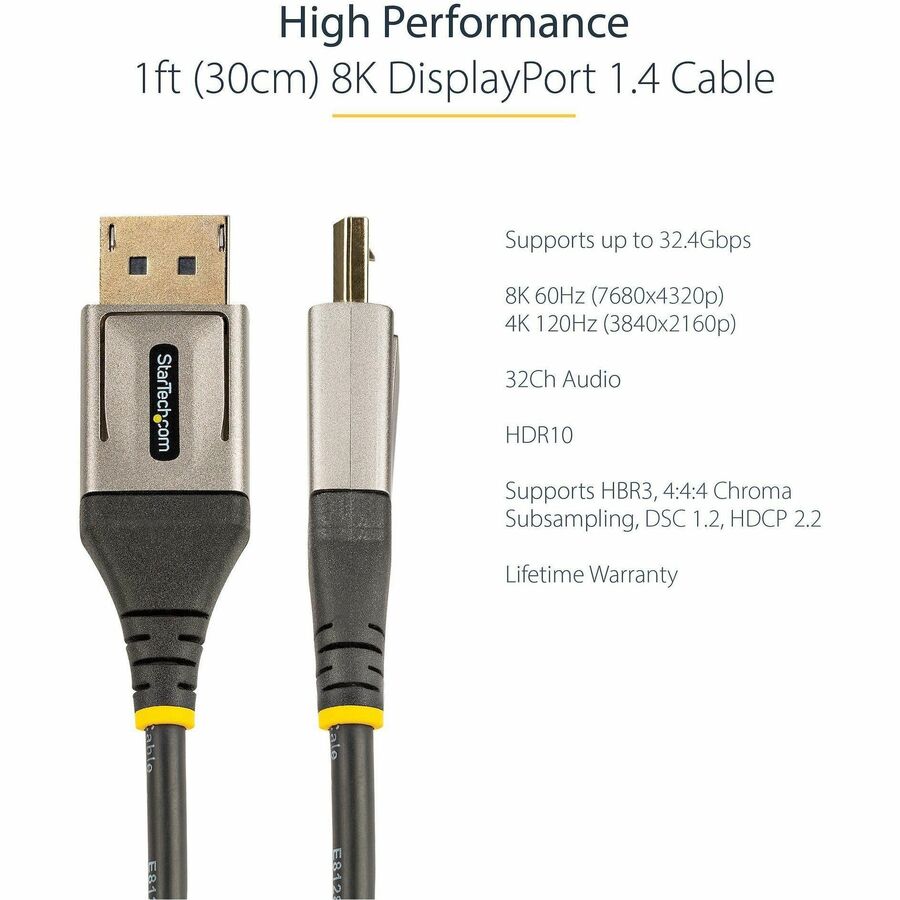 1FT DISPLAYPORT 1.4 CABLE 8K60