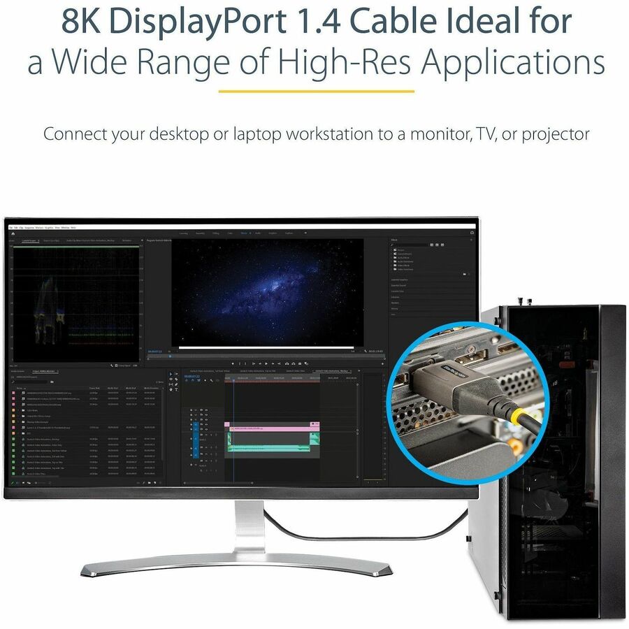 1FT DISPLAYPORT 1.4 CABLE 8K60