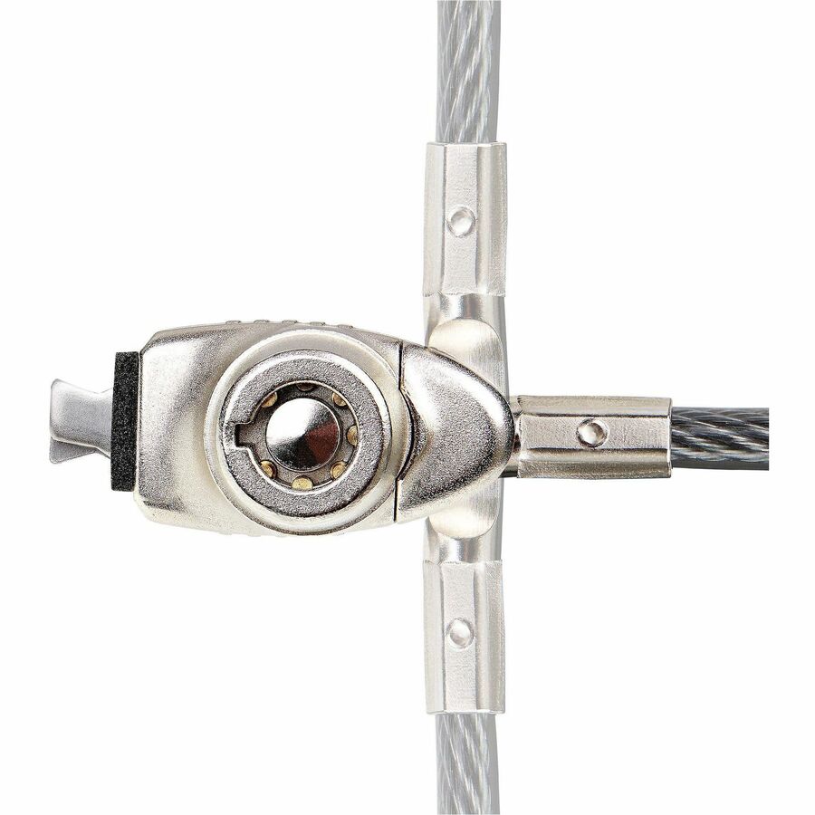 StarTech.com Slim Lock Noble Wedge® Slot Compatible, 6.6ft (2m) Keyed Locking Cable, Desk Anti-Theft Security For Laptop/Notebook Computer