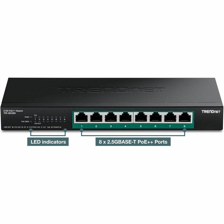 8 Port 2.5G PoE++ Switch