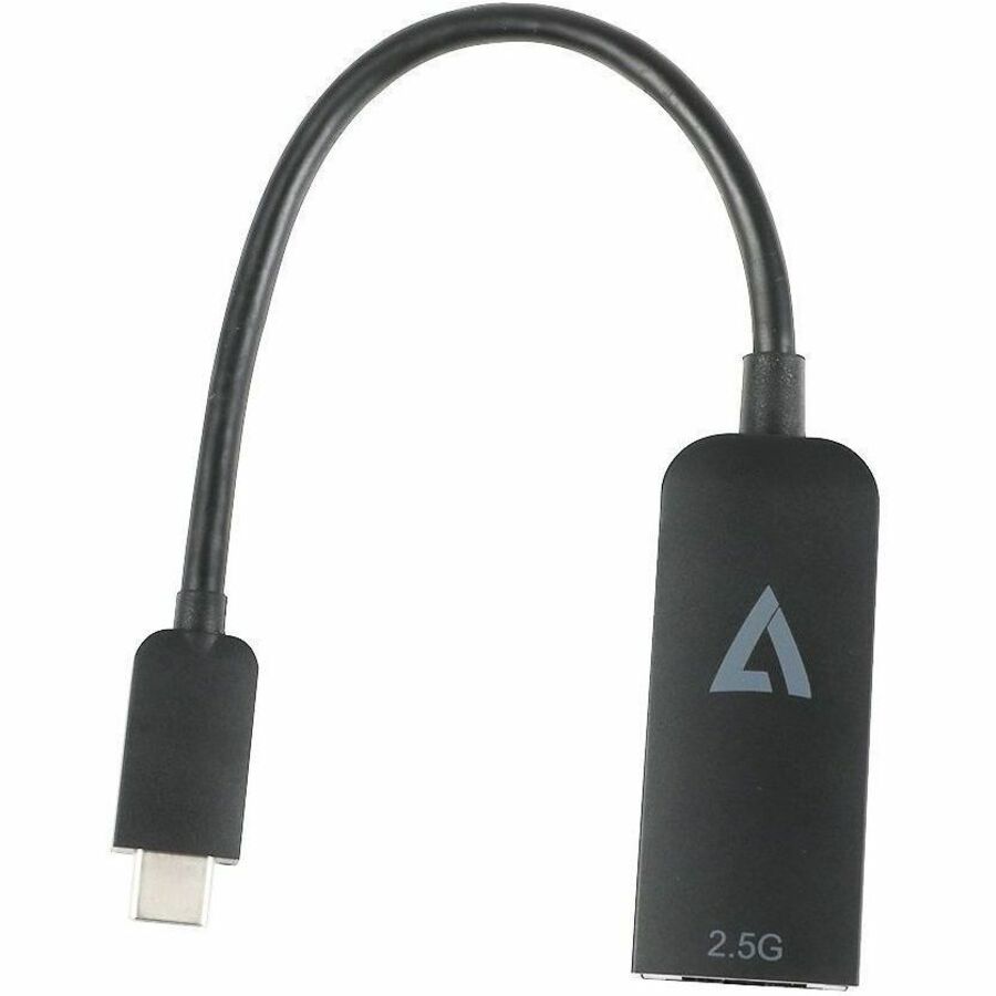 V7 2.5G Ethernet Adapter USB-C Male to RJ45 Female Black