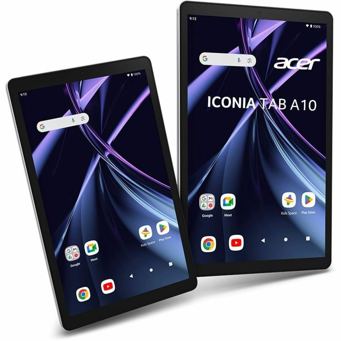 Acer Iconia Tab A10 A10-21 A10-21-A0T7 Tablet - 10.1" WXGA - Allwinner - 4 GB - 128 GB Storage - Android 14 - Silver