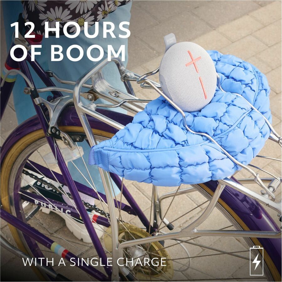 ULTIMATE EARS MINIROLL Ultra-Portable Waterproof Bluetooth Speaker, Big Bass, IP67 Dustproof, 131 ft (40 m) Range - Revive Grey