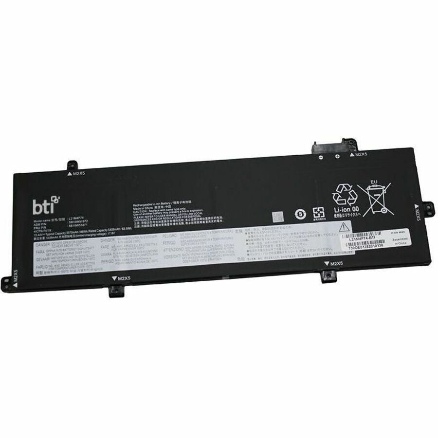 BTI L21M4P74-BTI 15.44V 86WHR LI-ION BATTERY L21M4P74, SB10W51972, 5B10W51871, 5B11M90038, L21C4P72, SB11M89839, 5B11M90036, L21D4P72, SB11M89837, 5B10W51872, SB10W51973, 5B10W51873, 5B11M90039, 5B11M90037, THINKPAD P16S GEN 1, P16S GEN 1 21BT, P16S GEN 1