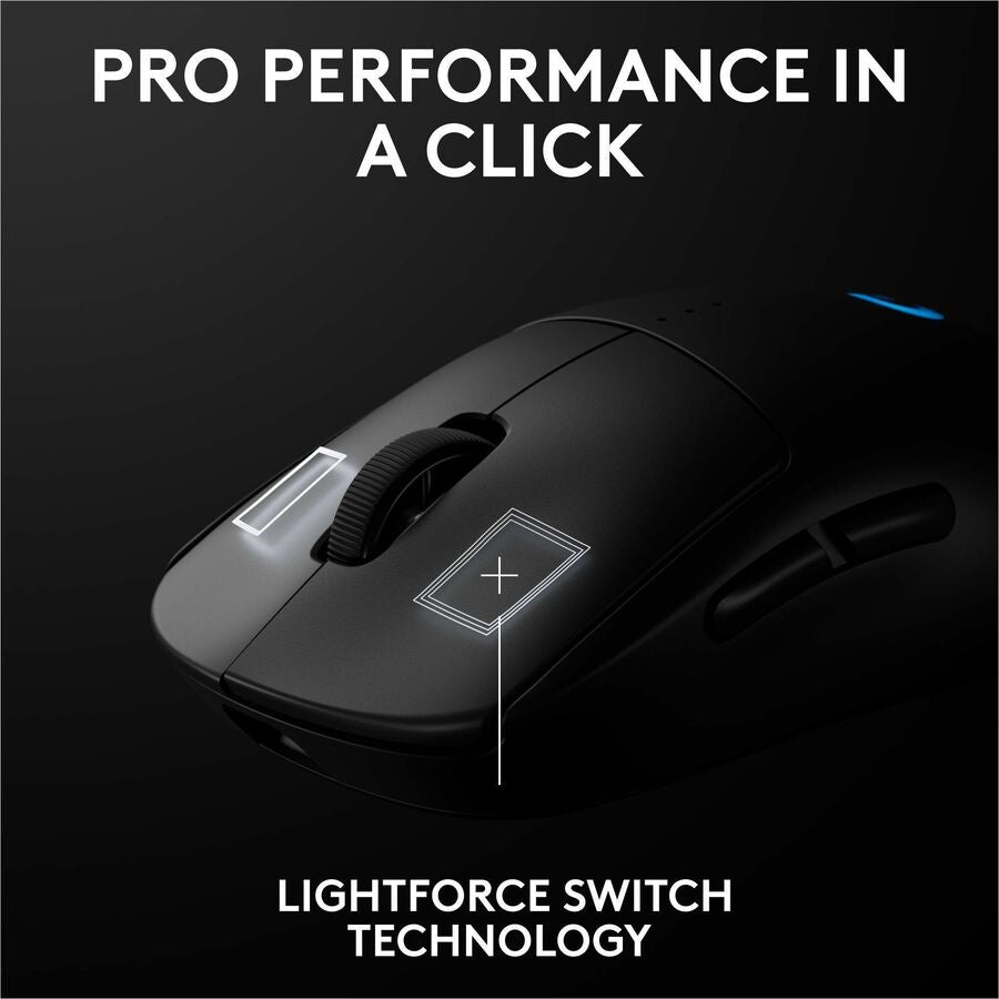 Logitech G PRO 2 LIGHTSPEED Wireless Gaming Mouse, Right- or Left-Handed Mouse with up to 4 Customizable and Switchable Magnetic Side Buttons, 32k DPI Sensor, USB-C Charging, for PC/Mac - Black