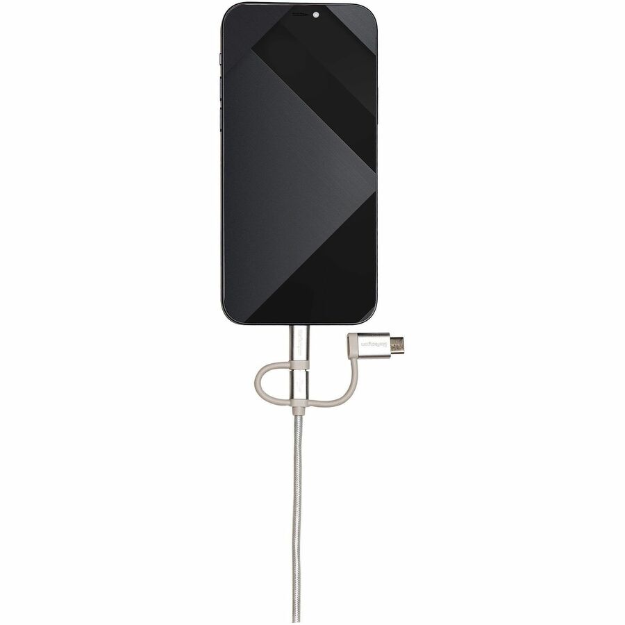 StarTech.com 6ft (1.8m) USB Multi-Charging Cable, USB-A to Lightning/USB-C/Micro-USB, Apple MFi Certified, Braided Nylon Jacket; USB 3-in-1 Charger Cable/Cord